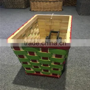 Colorful Custom Wholesale Wood Bicycle Basket thumbnail-2