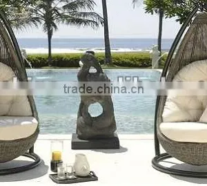 Custom Make Wholesale Wicker PE Rattan Outdoor Egg Hammock Chair thumbnail-1