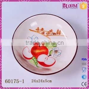 Custom Ceramic Round Home Decoration Dry Fruit Tray thumbnail-2