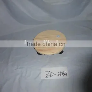 Promotion Price Wooden Flowerpot Stand With Wheels Round Wooden Flower Stand Mat thumbnail-6