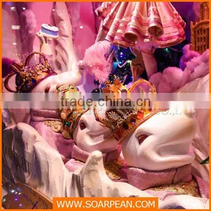 Bear Head Foam Sculpture for Christmas Window Decorations thumbnail-1