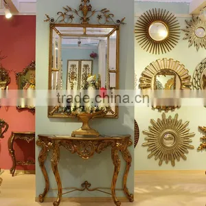 Hot Sales Living Room Furniture Console Table With Solid Wood Framed Mirror With Metal thumbnail-1