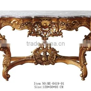 Living Room Furniture Set Antique Console Table With Framed Mirror thumbnail-4