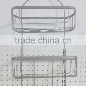 2 Tier Matel Wire Rectangular Hanging Storage Wire Basket/shower Caddy thumbnail-3