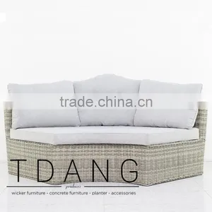Dreux Outdoor Corner Bench - Vietnam Wicker Furniture - Poly Rattan Furniture thumbnail-1