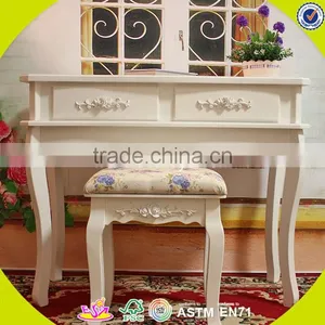 2017 New Design Wooden Table and Chair Set Solid Wooden Table and Chairs Bedroom Furniture Wooden Table and Chair Set W08G191 thumbnail-6
