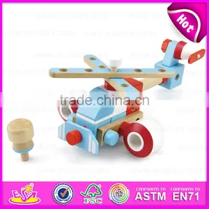 DIY 28PCS Wooden Screw Airplane Toys for Kids,Wooden Toy Screw Nut Combination for Children W03C018 thumbnail-1