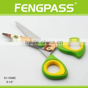 S1-1038C 5.5" 2Cr13 Stainless Steel Blade With PP+TPR Plastic Handle Mini Scissors thumbnail-2