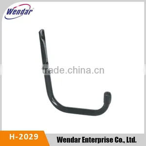 Sturdy Black Powder Coated Metal Steel Pipe Hook Wall Storage Hook thumbnail-1