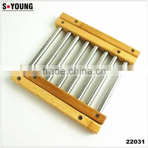 22031 Ajustable Bamboo Pot Holder thumbnail-1