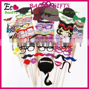 Newest DIY 58pcs Photo Props Wedding Christmas Decoration Photo Booth Props Fun Party Favor thumbnail-1