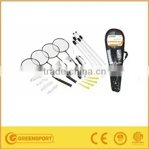 Badminton Complete Set With Rackets, Badminton Net and Poles thumbnail-1
