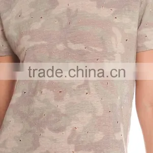Best Selling Lady Sublimation Camo T-shirt Customized Cheap Price thumbnail-3