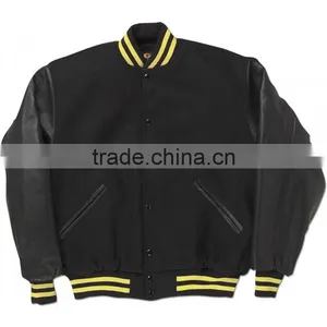 Full Black Top Quality Varsity Jacket thumbnail-1