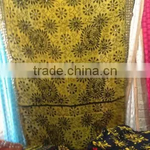 Yellow Hand Embroidered PHULKARI GEORGETTE DUPATTA SHAWL Stole thumbnail-1
