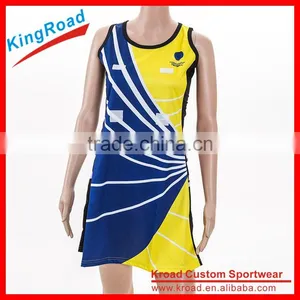 Popular Womens Lycra Netball Dress Popular Netball Bodysuits Team Custom Netball Jersey thumbnail-4