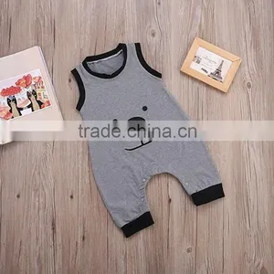 Newborn Baby Clothes Custom Cotton Sleeveless Smocked Baby Romper Cute Kids Clothing thumbnail-3