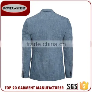 New 2017 European Polyester Viscose Denim Fashion Custom Made Jacket Latest Suit Styles For Men thumbnail-2