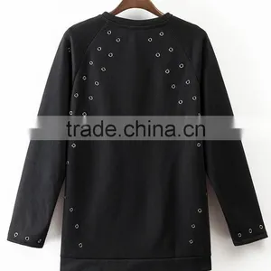 Runwaylover EY2355B Europe Style 2017 Ladies Fashion Hollow Out Pullover Hoodie thumbnail-2