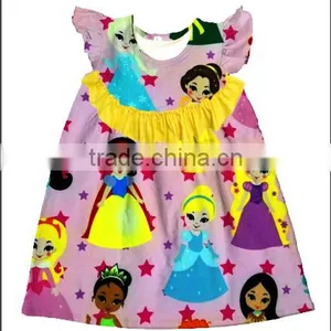 Wholesale 2017 Welcomed Baby Girl Dress Summer Princess Printed Baby Frock Design thumbnail-1
