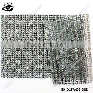 New Design Hotfix Rhinestone With Pearl Mesh Iron on Transfer Hotfix Rhinestone Mesh Pearl Mesh for Dress thumbnail-1