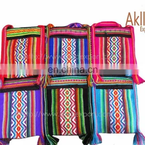 Handmade Inca Woven Thongs, Cellphone Holders 7 Inch thumbnail-2