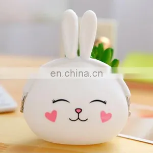Cartoon Silicone Coin Wallet Korean Cute Rabbit Coin Purse Candy Color Packet Fashion Women Bags thumbnail-1