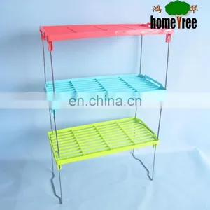 L High Quality PP+Metal Foldable Refrigerator Shelf Bathroom Storage Shelf thumbnail-1