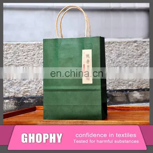 Customized Die Cut Handle Paper Bag for Shopping Brown Kraft Paper Bag thumbnail-1