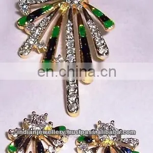 Cubic Zircon Pendant Necklace Exporter, Wedding Pendant Necklace Manufacturer thumbnail-2