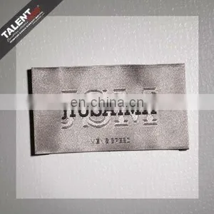 Custom 3D Cubic Hot Stamping Sculpture Brand Logo Woven Label for Garment thumbnail-1