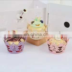 Christmas Decoration Laser Cut Paper Cup Cake Wrappers thumbnail-4