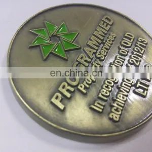 Commemorative Zinc Alloy Casting Coin Antique Brass Custom Design and Logo Coin With Windmill Pattern thumbnail-3