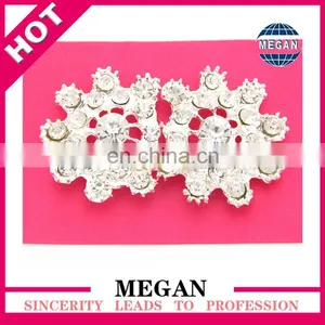 Rhinestone Flower Pair Buckle for Wedding Invitation Silk Box thumbnail-1