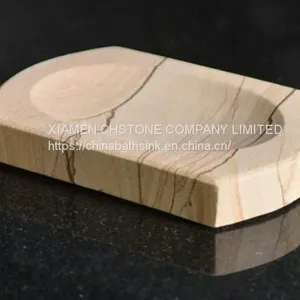 Yellow Sandstone Soap Dish Natural Stone Soap Holders thumbnail-2