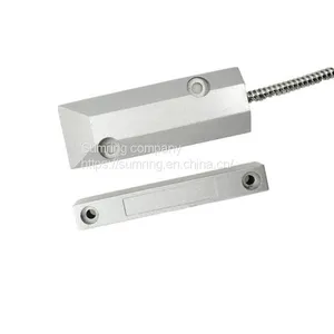 Burglar Alarm Surface Mounted Polished Aluminum OKI Reed Switch Wired Door Magnetic Contact thumbnail-1