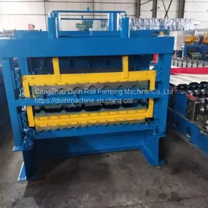 Three Layers Layer Aluminium Roof Sheet Roll Forming Making Machine thumbnail-4