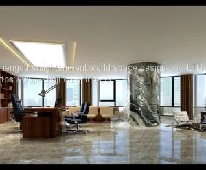Office Space Decoration Design, General Manager Office Design, Public Space Design, Office, Conference Room, Boss's Office Decoration Design, Design Staff Office thumbnail-5