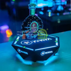 Hexagon One Bottle Champagne Bottle Glorifier LED Bottle Display for Nightclub thumbnail-1