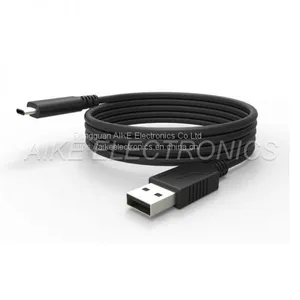 USB AM 2.0 to Type C (USB-C) Male Cable(Overmold-Black) thumbnail-1