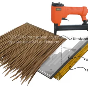 100Pcs Decor Lawn Straw Saz Chaume Artificial Grass Thatch Decorative Fake Cesped Gazon Pasto Sintetico Para Jardin For Home and Garden thumbnail-1