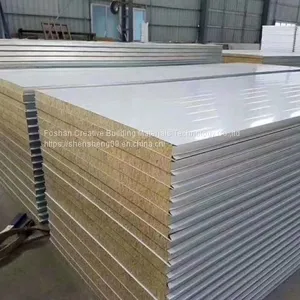 Color Steel Insulated Silicon Rock Sandwich Panel for Roof and Wall thumbnail-3