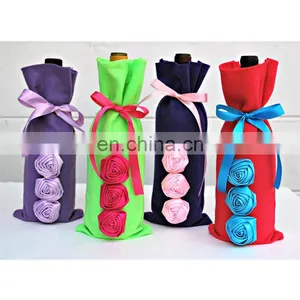 Single Bottle Tote Felt Wine Bag Wholesale thumbnail-4