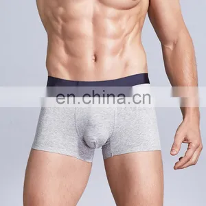 Mens Boxer Briefs No Ride-up Men's Underwear Boxer Briefs Cotton Mid-waist Seamless Underwear Men thumbnail-2