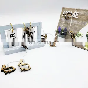 Fairy Wooden Rabbit LED String Light Easter Party Decoration Light thumbnail-2