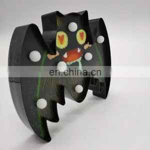 Halloween Decoration Plastic Bat Shaped LED Lamp Table Light thumbnail-3