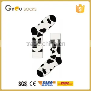 Men Fashion Cotton OEM Tube Socks 2016 With Milk Cow Pattern thumbnail-1