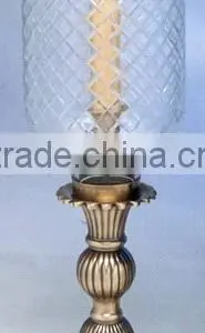 Antique Metal Candle Hurricane Lamp For Home Decor thumbnail-5