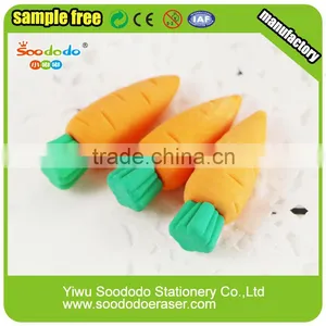 Wholesale Cheap Novelty 3D Shaped Rubber Carrot Eraser thumbnail-1