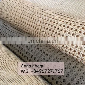 Factory High Quality Natural Mesh Rattan Cane Webbing Roll / Best Price Woven Bleashed Rattan Webbing Cane thumbnail-4